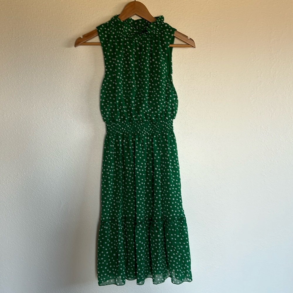 Kate & Lily Green Polka Dot Dress - Picture 3 of 6